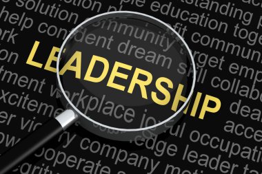 Büyüteç altında liderlik kelimesi, 3 boyutlu görüntüleme