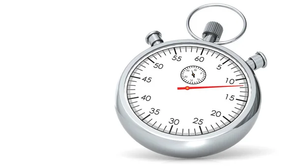 Klassieke Stopwatch Geïsoleerd Witte Achtergrond Rendering — Stockfoto