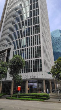 Singapur - 20 Kasım 2020 Singapur Exchange Limited Singapur 'da. SGX Centre, Singapur 'da bulunan bir gökdelen kompleksi.