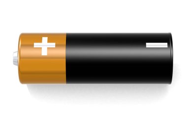 Çift A pili beyaz arkaplanda izole edildi, 3D görüntüleme