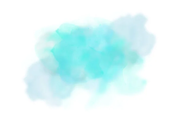 Blue Color Brush Strokes Watercolor Paint Rendering — Stock Photo, Image