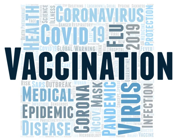 Vaccination Word Cloud Concept White Background Rendering — Stock Photo, Image