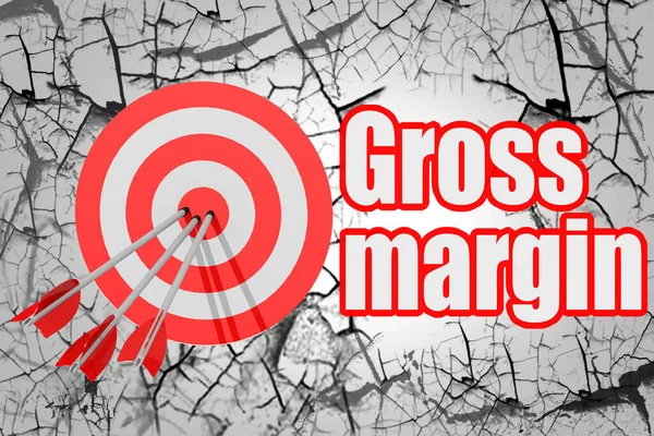 Gross Margin Word Red Arrow Board Rendering — Stock Photo, Image