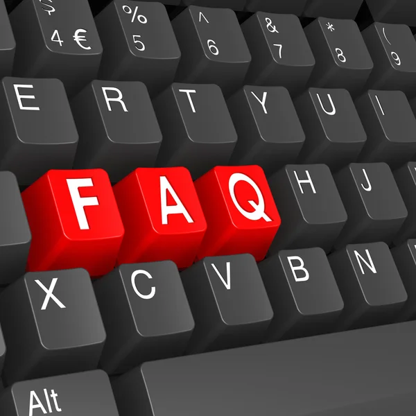 FAQ keyboard — Stock Photo, Image