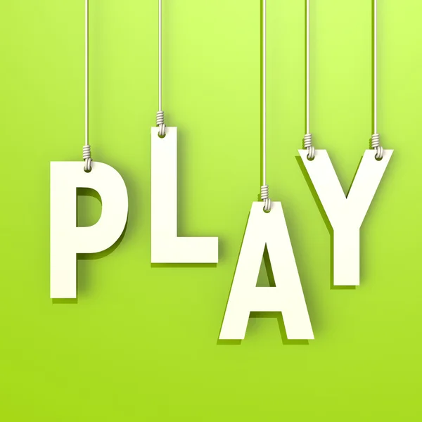 Play word in green background — Stock Photo, Image