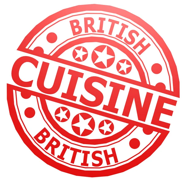 British cuisine stamp — Stock Photo, Image