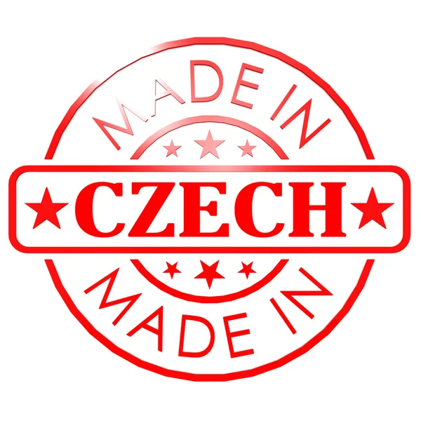 Made in Czech Republic red seal — Stock Photo, Image