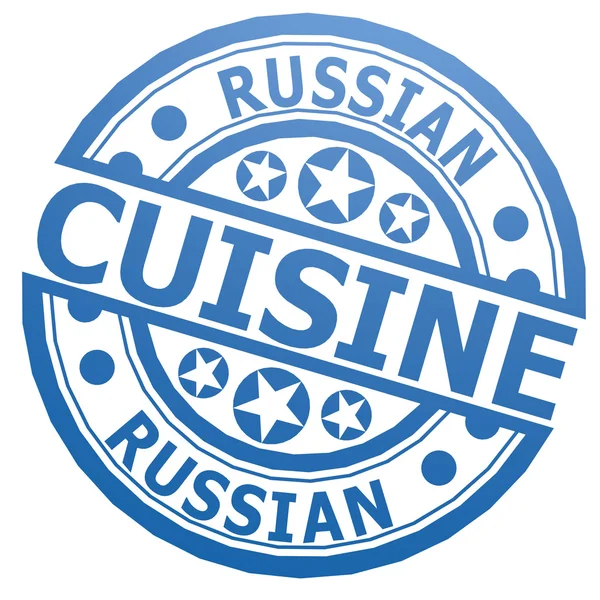 Russian cuisine stamp — Stock Photo, Image