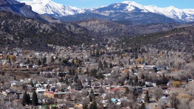 Beautiful scene of Durango, Colorado from the top clipart