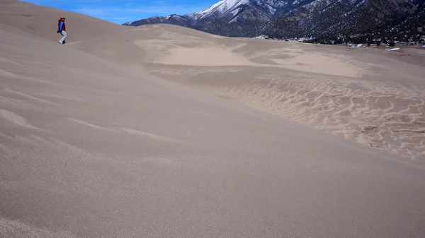Great sand dunes Nationaalpark en behouden is een Verenigde Staten n — Stockfoto