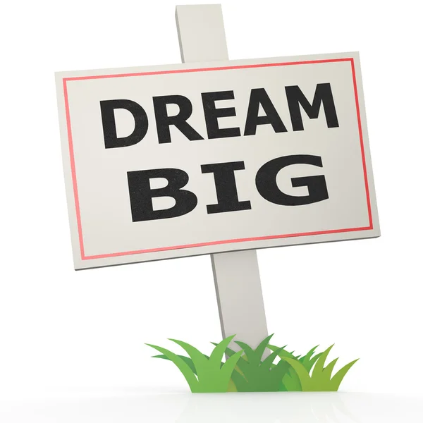 White banner with dream big — Stock Photo, Image