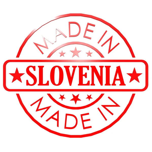 Sigillo rosso made in Slovenia — Foto Stock
