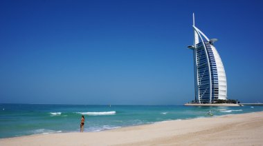 burj al arab otel jumeirah Plajı'nın görünümü