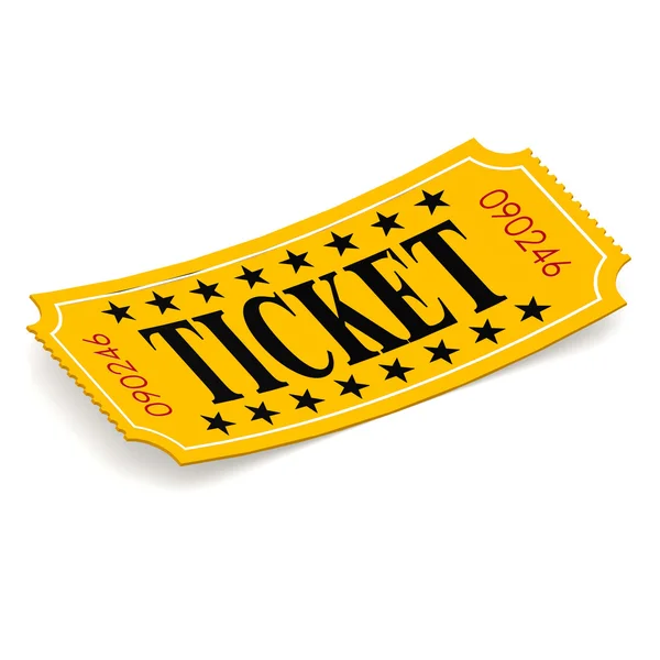 Ticket on white background — Stock Photo, Image