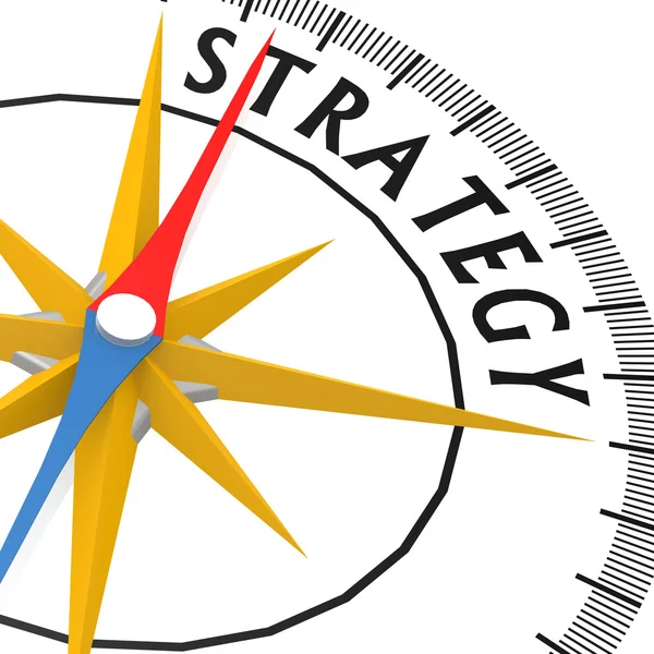 Kompas s strategie hry slovní hry — Stock fotografie