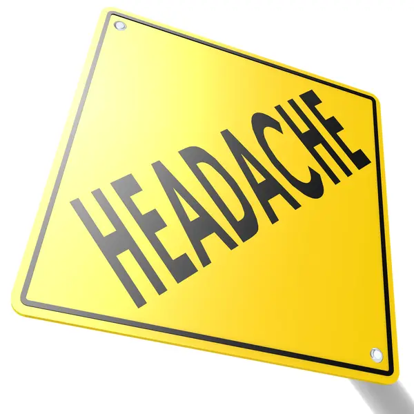 Road sign with headache — Stock Photo, Image