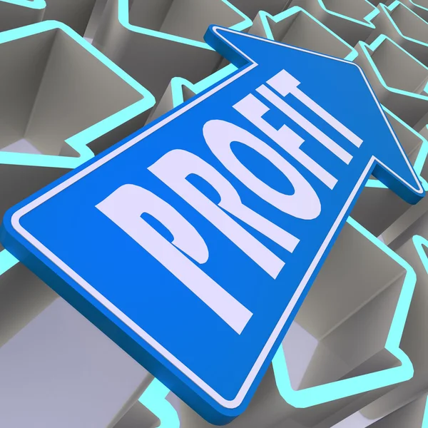 Profit blue arrow — Stock Photo, Image