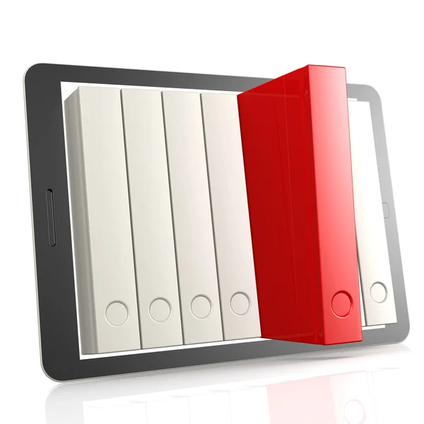 Red book and tablet — Stock Photo, Image