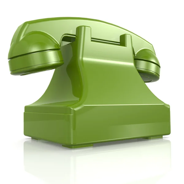 Verde telefone isolado — Fotografia de Stock