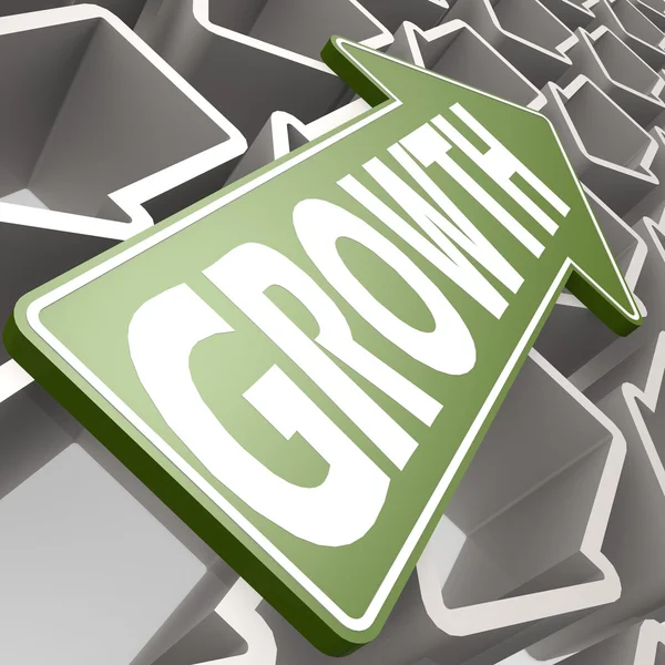 Growth green arrow — Stock Photo, Image