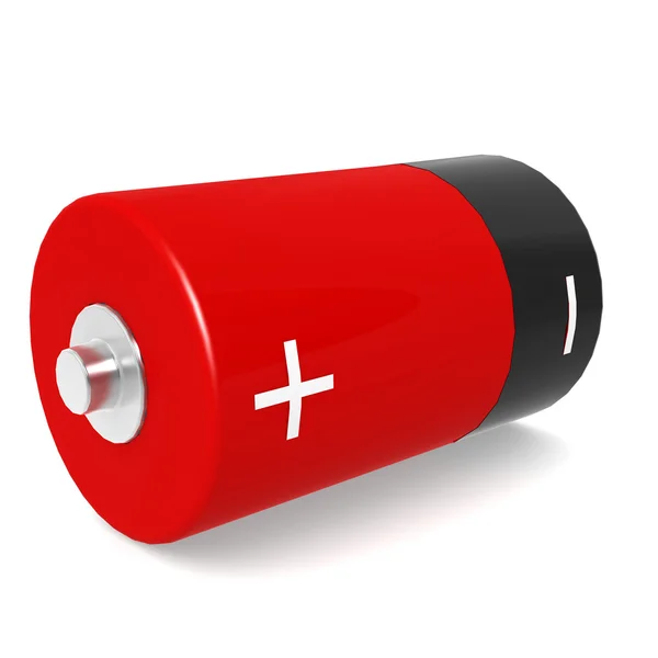 Красная чёрная батарея — стоковое фото