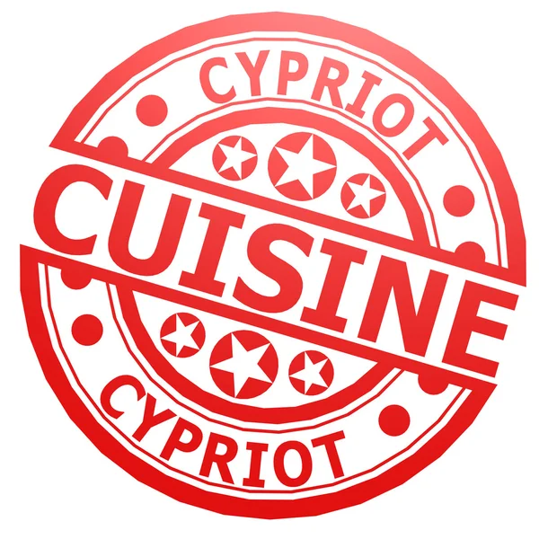 Cypriot cuisine stamp — Stock Photo, Image