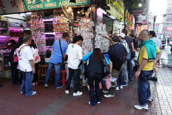 Marché aux poissons célèbre à Hong Kong, Chine — Photo