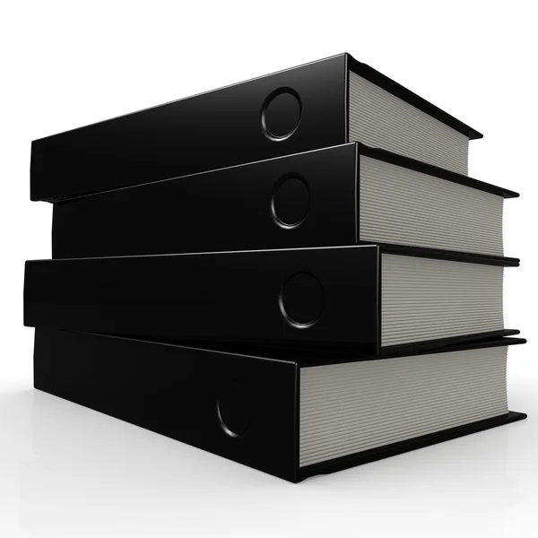 Four black books — Stock Photo, Image