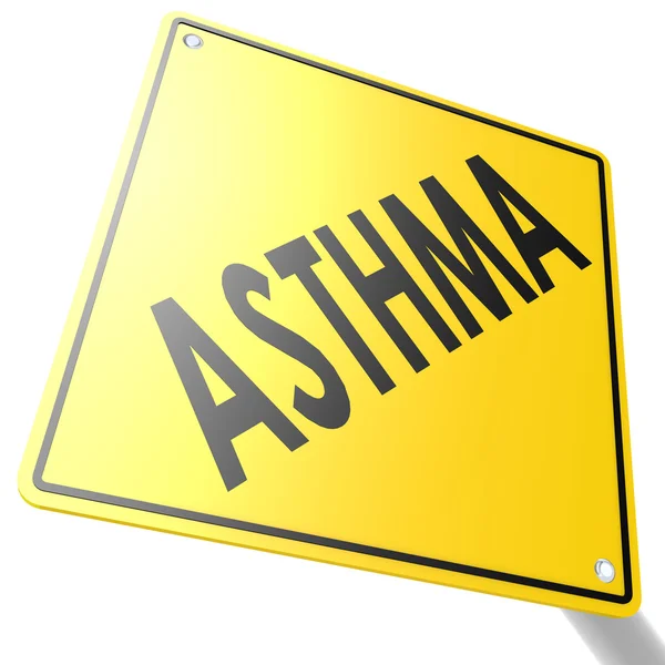 Road sign with asthma — Stock Photo, Image