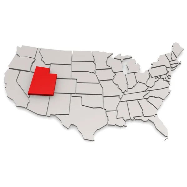 Utah mapa — Stock fotografie