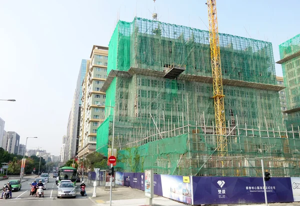Budynek mieszkalny jest zbudowany w Makau — Zdjęcie stockowe