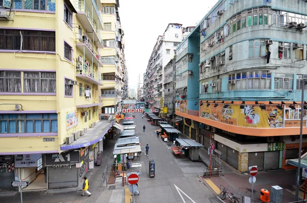 Distrito de Mongkok pela manhã em Hong Kong — Fotografia de Stock