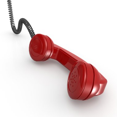 kırmızı telefon ahizesi