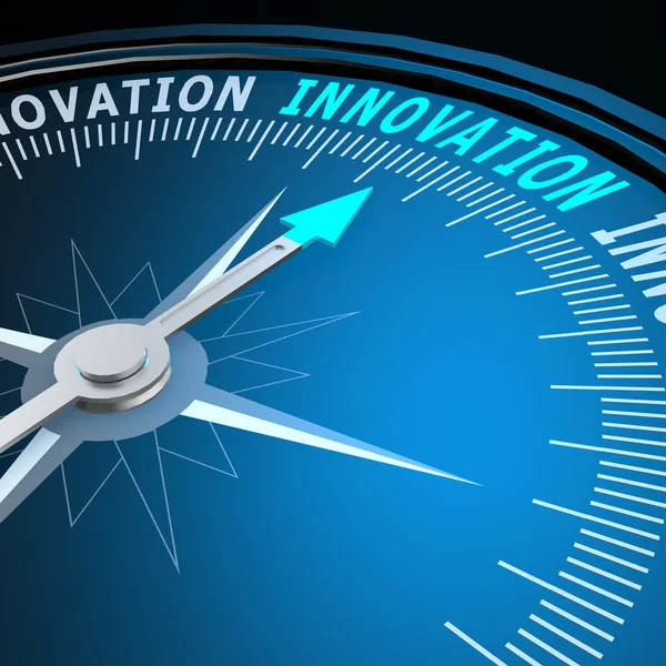 Innovation word on compass — Stock Photo, Image