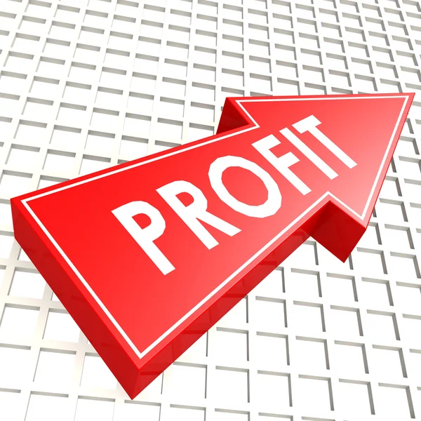 Profit arrow with graph background — Stock Photo, Image