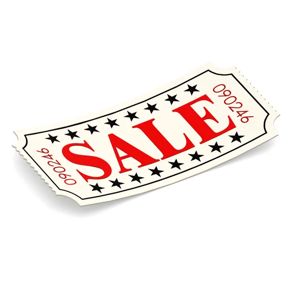Sale ticket on white background — Stock Photo, Image