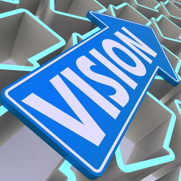 Vision blue arrow — Stock Photo, Image