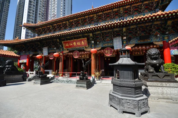 Veduta del tempio di Wong Tai Sin a Hong Kong — Foto Stock