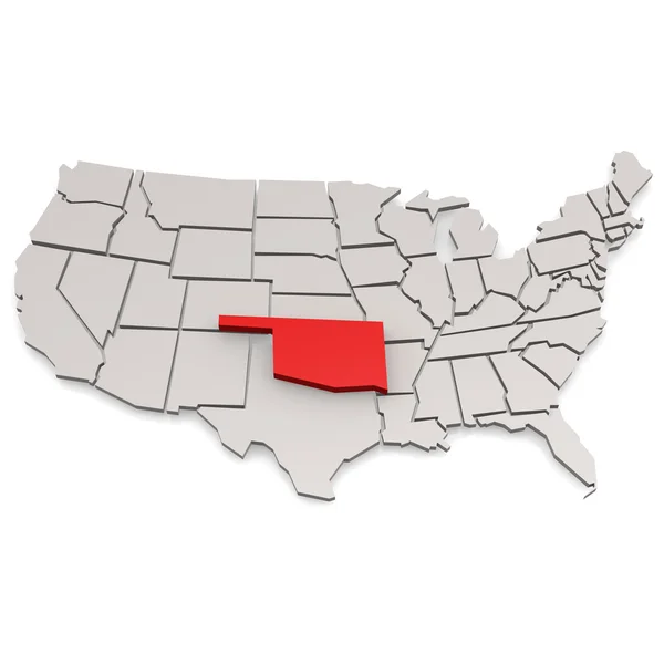 Оклахома карта — стокове фото
