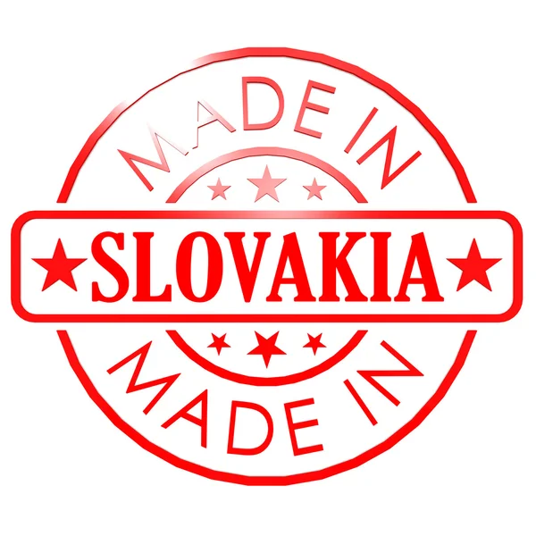 Made in Slovakia sigillo rosso — Foto Stock