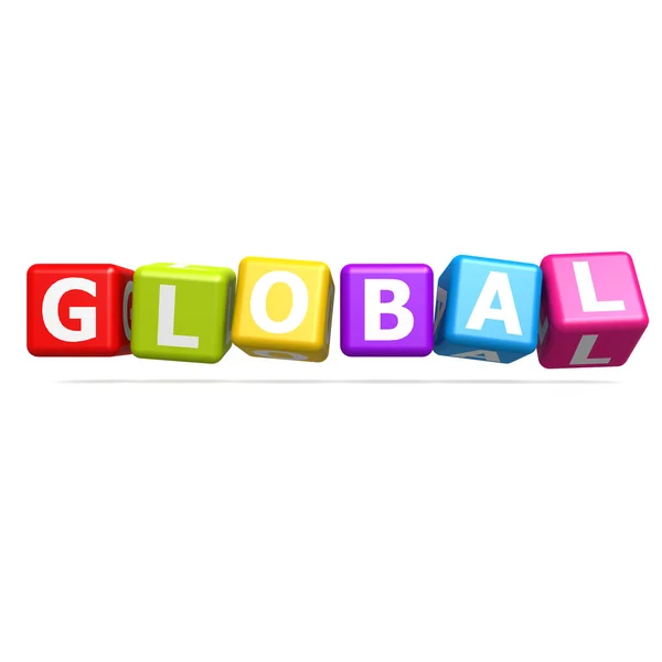 Cube puzzle global — Stock Photo, Image