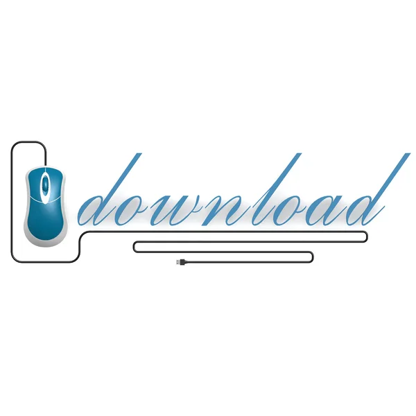 Bilgisayar fare ile kelime download — Stok fotoğraf