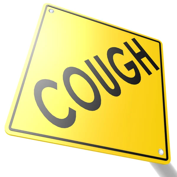 Road sign with cough — Stock Photo, Image