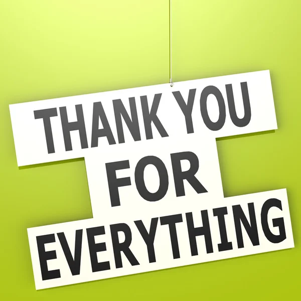 Thank you for everything — Stock Photo, Image