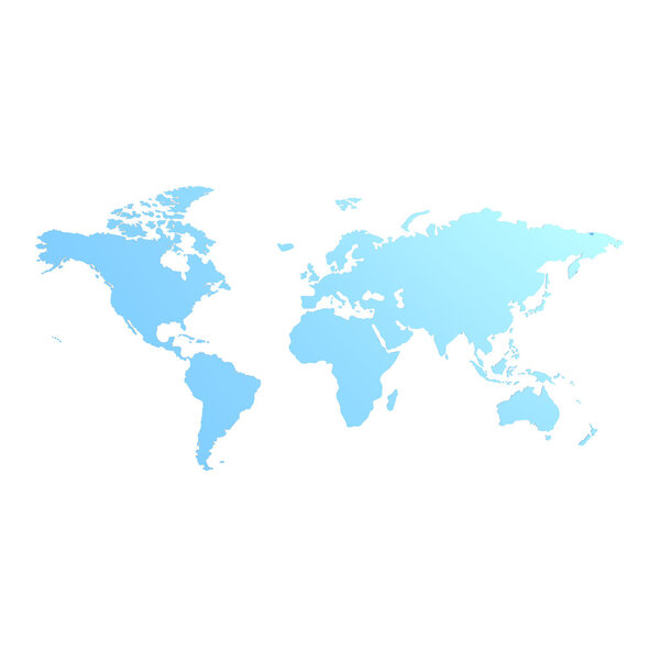 Blue world map image with hi-res rendered artwork that could be used for any graphic design.