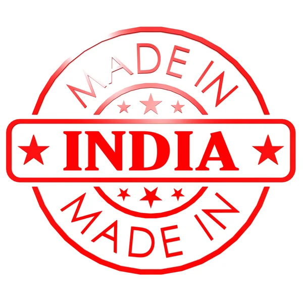 Tillverkad i Indien röda sigill — Stockfoto