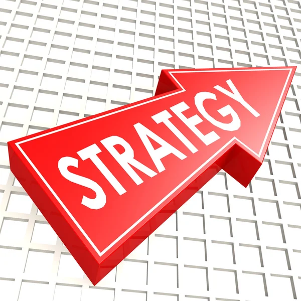 Strategy arrow with graph background — Stock Photo, Image