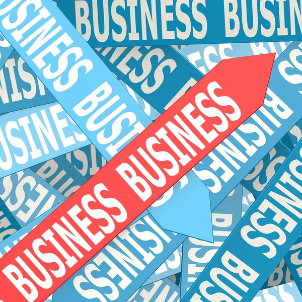 Palabras de negocios sobre flechas —  Fotos de Stock