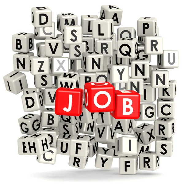 Job with puzzle background — Stock Photo, Image