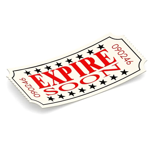 Expire soon ticket — Stock Photo, Image